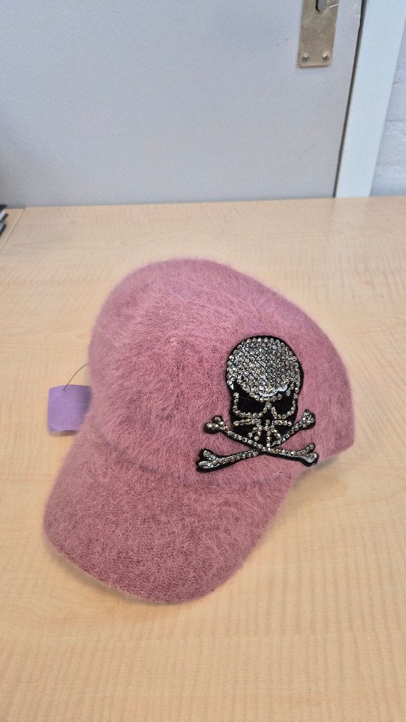 Nieuwe pet met strass skull roze, Ophalen of Verzenden, Nieuw, One size fits all, Pet