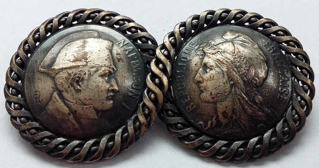 Omstreeks 1875-1900 Penning Medaille Broche Speld NAPOLEON I, Nvt., Overige gebieden, Overige soorten, Ophalen of Verzenden