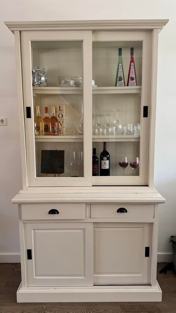 Witte buffetkast, Ophalen, Gebruikt, 200 cm of meer, 50 tot 75 cm