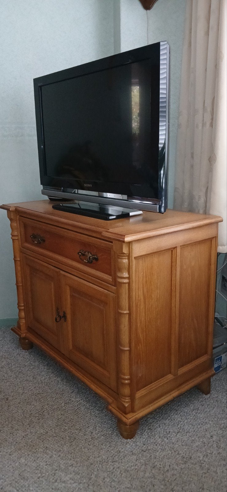 TV kastje blank eiken, Huis en Inrichting, Kasten | Dressoirs, Ophalen, Met deur(en), Eikenhout, 50 tot 100 cm