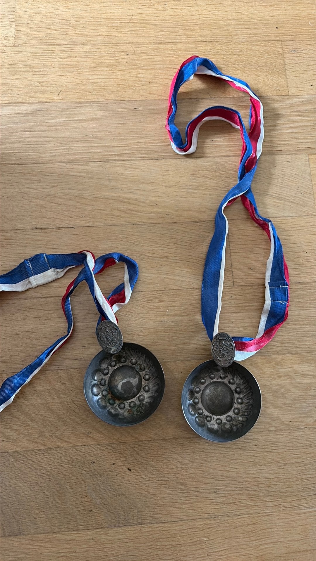 2 verzilverde wijnproefschaaltjes Bourgogne Reine Pedaque, Ophalen of Verzenden