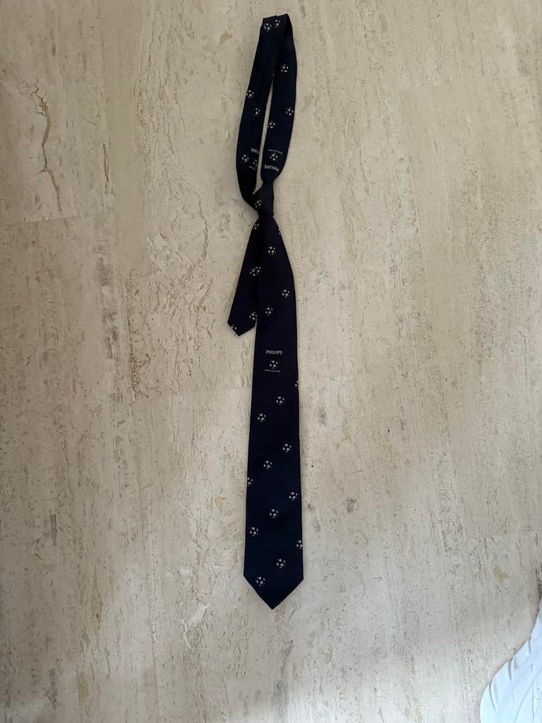 Vintage Philips Italia '90 stropdas - Collectors item, Kleding | Heren, Stropdassen, Ophalen of Verzenden, Zo goed als nieuw, Blauw