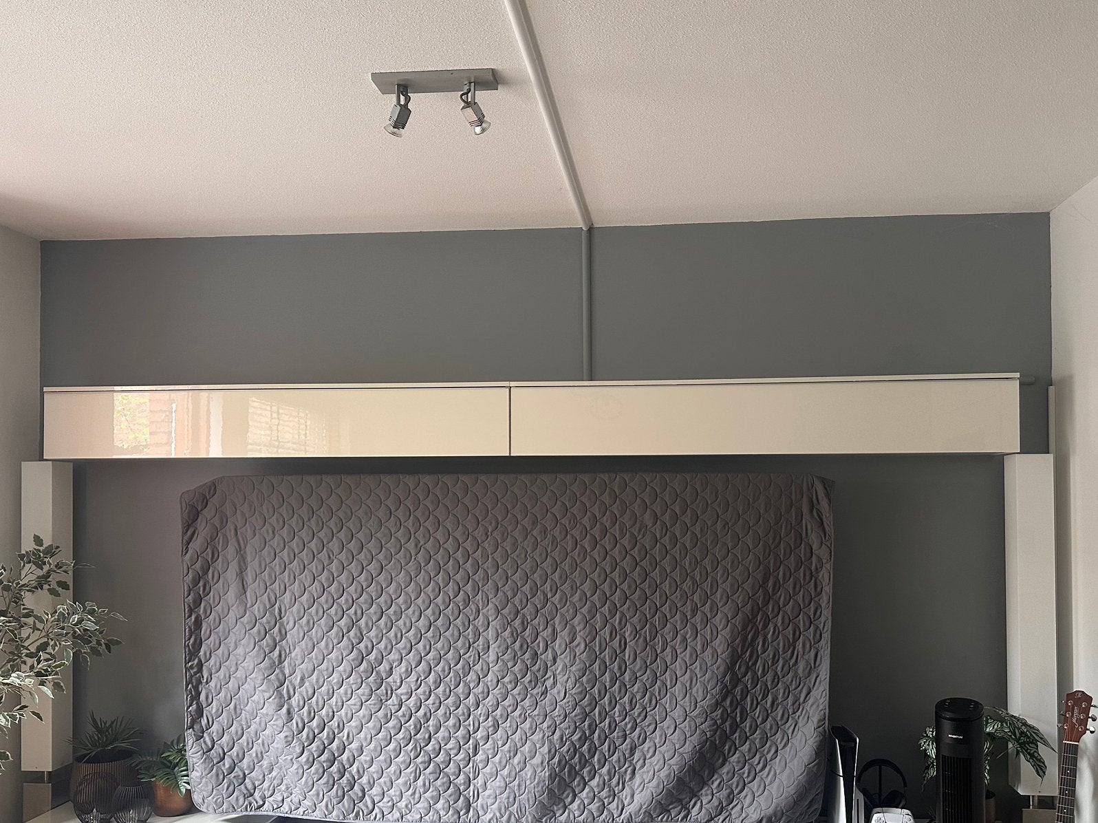 2x IKEA BESTÅ BURS wandkast 180 cm wit hoogglans, Ophalen, Gebruikt, Overige materialen, Met klep(pen)