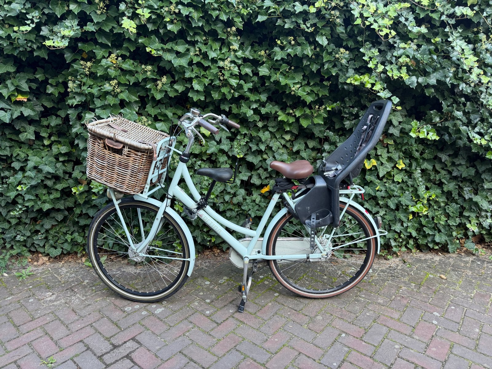 Cortina Roots transportfiets met 2 kinderzitjes en sloten, 50 tot 53 cm, Trommelrem, Ophalen, Overige merken