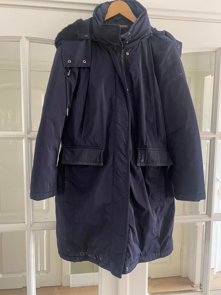 Tommy Hilfiger jas parka maat XL, Kleding | Dames, Ophalen of Verzenden, Gedragen, Maat 42/44 (L), Blauw
