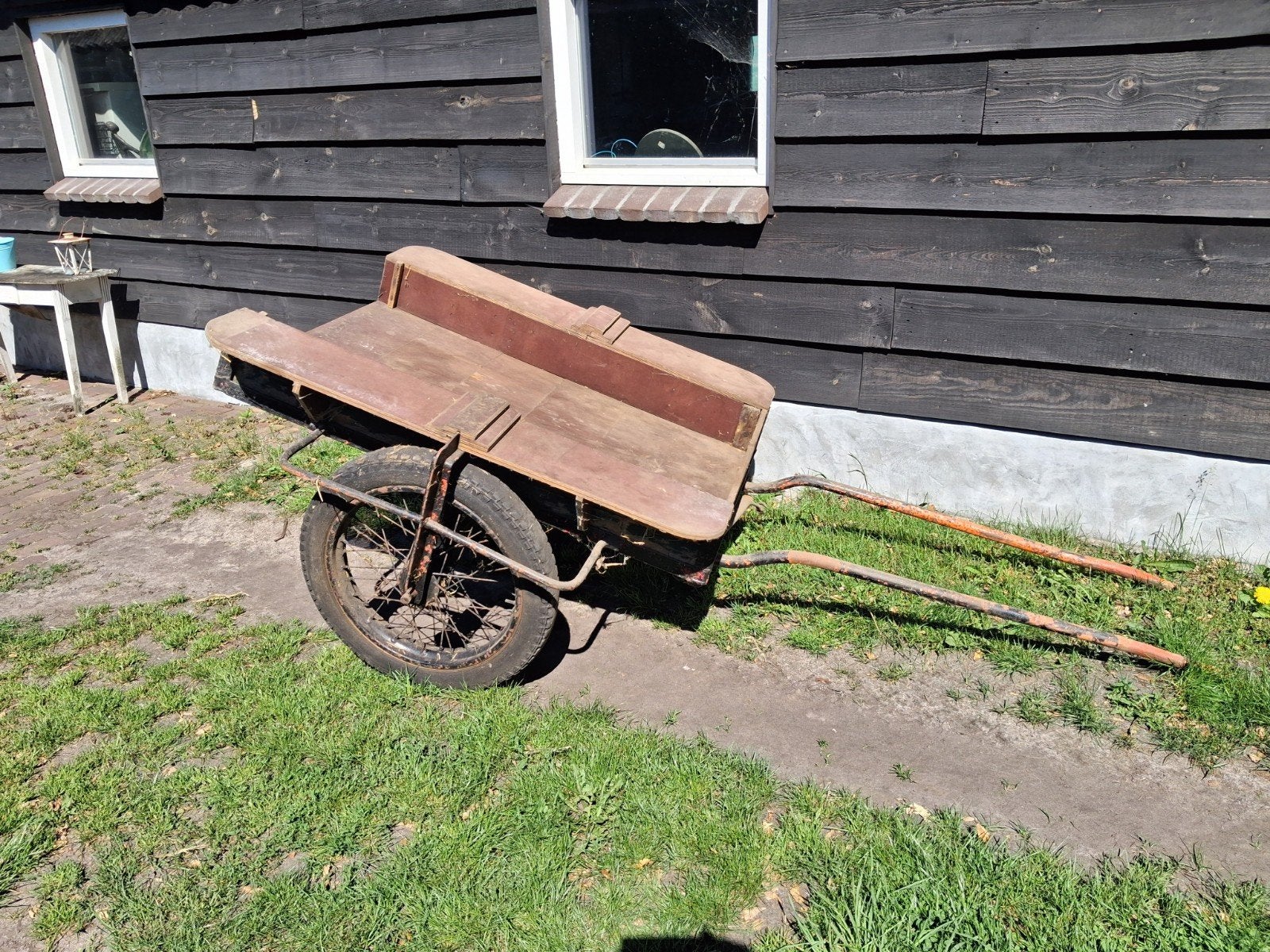 ponnywagen ponnykar aangespannen menwagen met tuig, Dieren en Toebehoren, Ophalen, Gebruikt