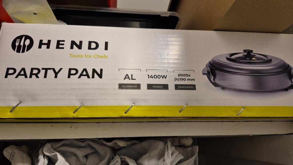 Hendi Party Pan - Aluminium, 1400W, Ø500x(h)190 mm, Ophalen of Verzenden, Nieuw