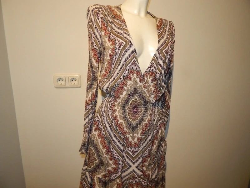 Michael Kors prachtige jurk mooie print elastische taille M, Kleding | Dames, Maat 38/40 (M), Michael Kors, Zo goed als nieuw
