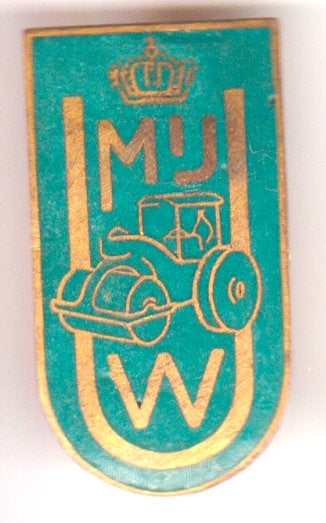 Wals/ W- Mij.. vintage groter broche goudkl-emaille, Verzenden, Zo goed als nieuw, Transport
