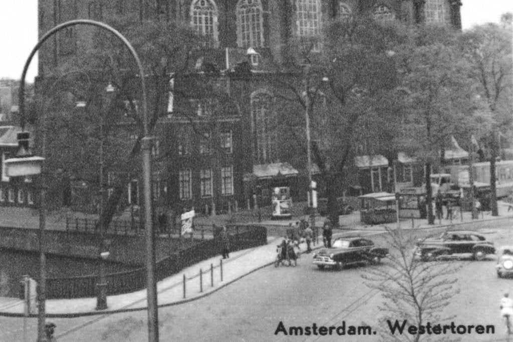 972196 Amsterdam 1957 Westertoren Gelopen met zegel, Ophalen of Verzenden, 1940 tot 1960, Gelopen, Noord-Holland
