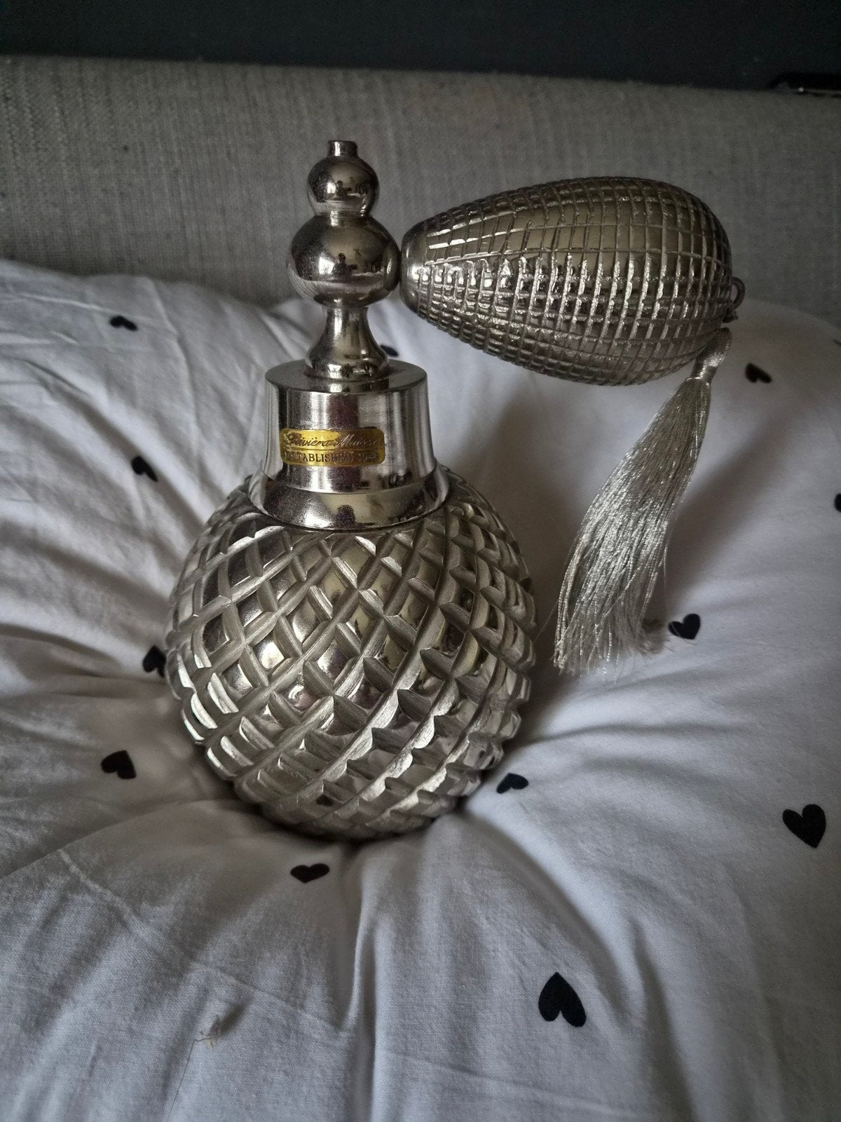 Rivièra Maison Parfumfles Decoratie, Ophalen of Verzenden, Metaal, Zilver, Landelijk