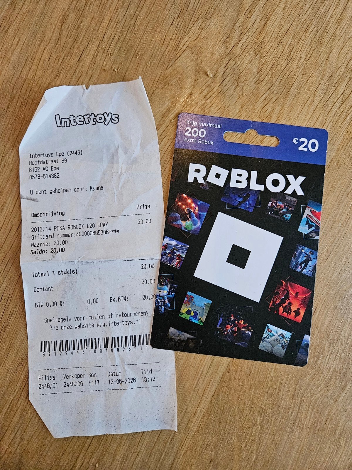 Roblox Giftcard €20, 1 speler, Nieuw, Vanaf 7 jaar, Ophalen
