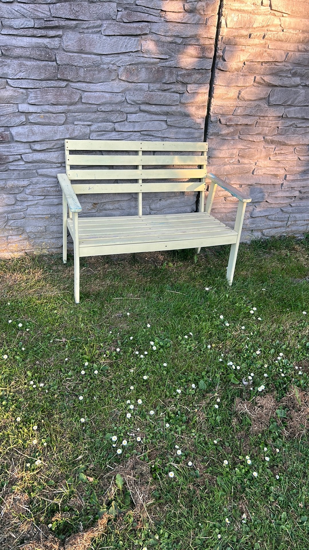 Houten bankje / tuinbankje 111x60x85 cm, Tuin en Terras, Tuinbanken, Ophalen, Gebruikt, Hout