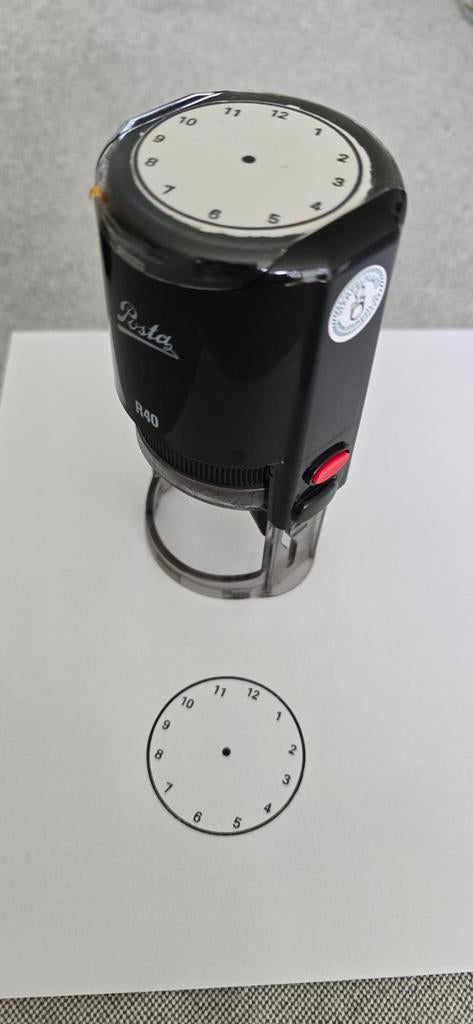 Posta R40 Klok Stempel - Perfect voor Agenda's en Planners, Ophalen of Verzenden, Zo goed als nieuw, Overige typen
