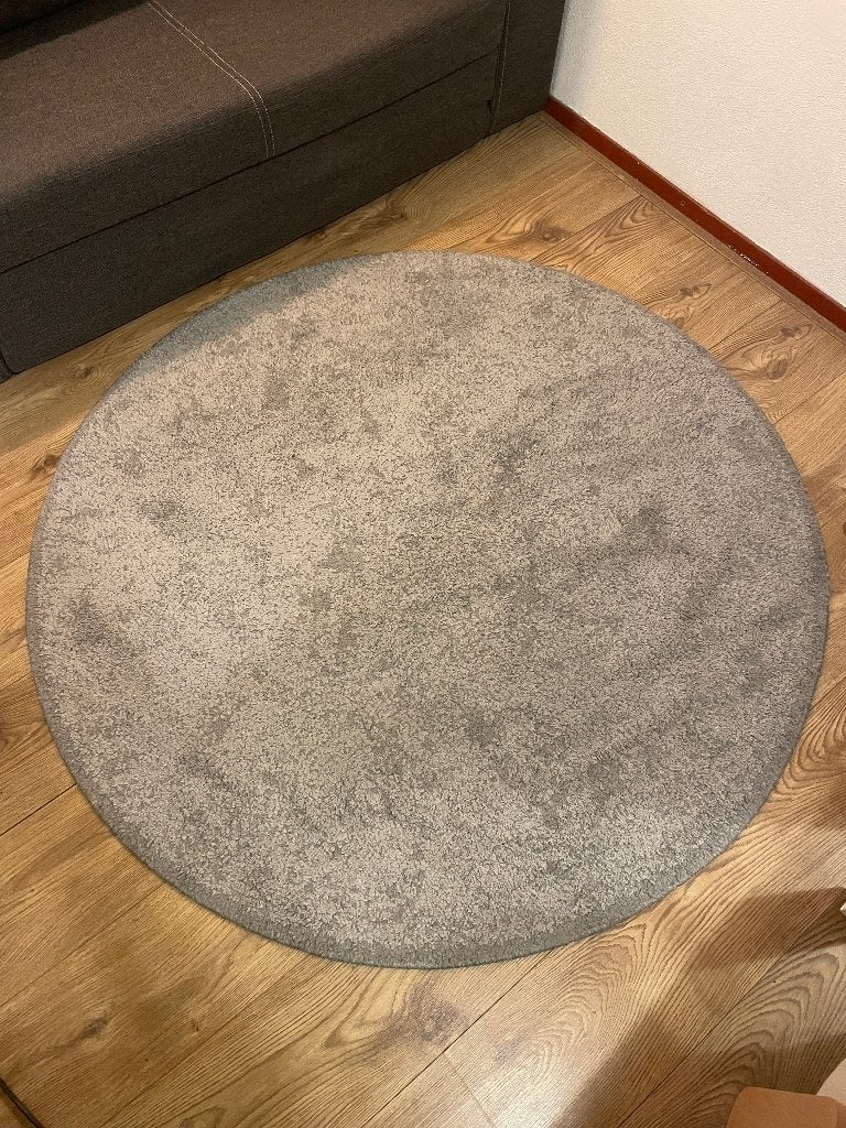 Ikea Stoense Grey Round Rug, 100 tot 150 cm, 200 cm of meer, Ophalen of Verzenden, Zo goed als nieuw