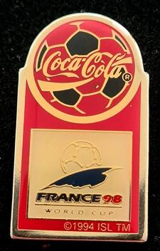 Coca- Cola France 98 voetbal pin, Verzenden, Nieuw, Sport, Speldje of Pin