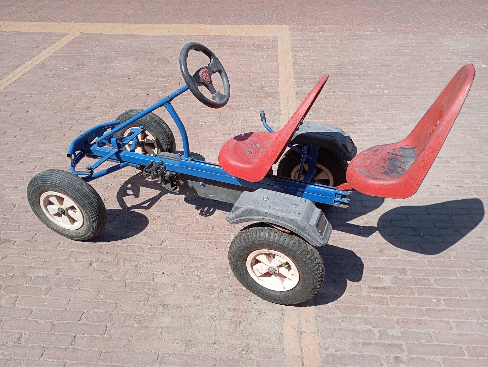 Robuuste Mammoet skelter met duozit, Kinderen en Baby's, Speelgoed | Buiten | Skelters, Ophalen, Gebruikt, Mammoet, Duozit