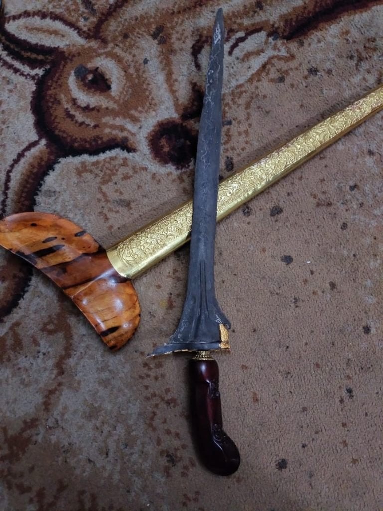 Antieke Keris Sinom 24 Karaat Goud Gayaman Timoho SUT93, Wapen, Verzenden, Overige materialen, Indonesië