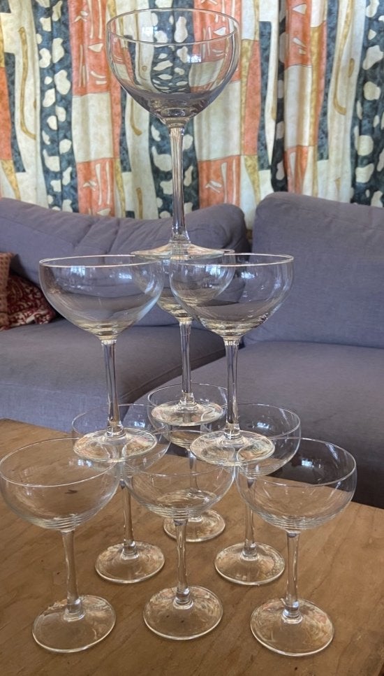 Champagne toren van 10 glazen, Ophalen, Zo goed als nieuw, Overige typen
