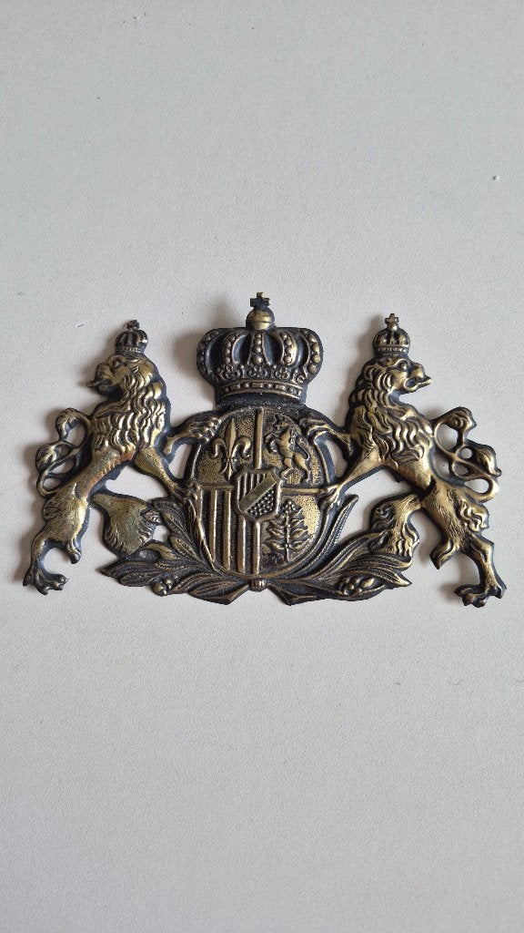 metalen embleem mogelijk replica Beiers wapenschild, Verzamelen, Ophalen of Verzenden, Landmacht, Nederland, Embleem of Badge