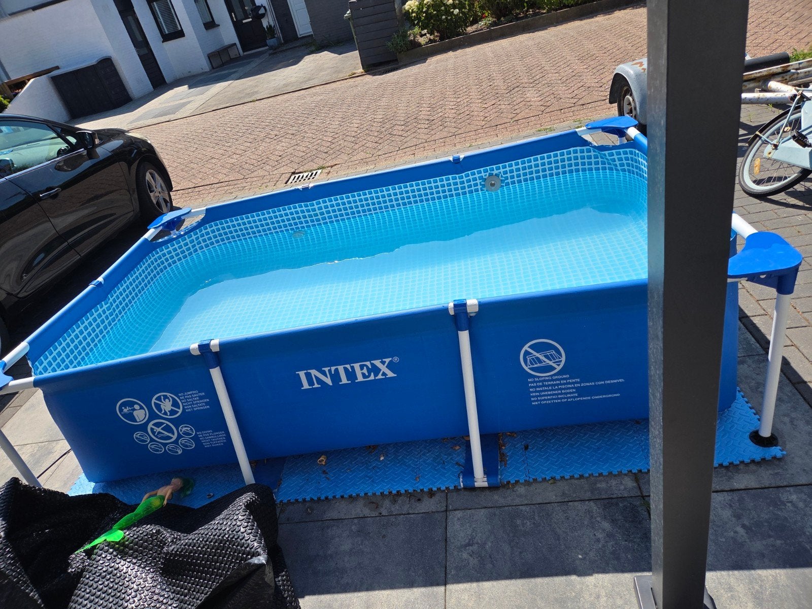 Intex Zwembad 2.6m x 1.6m x 65cm met pomp en solar doek, Tuin en Terras, Zwembaden, Ophalen, Gebruikt, Minder dan 80 cm, Minder dan 200 cm