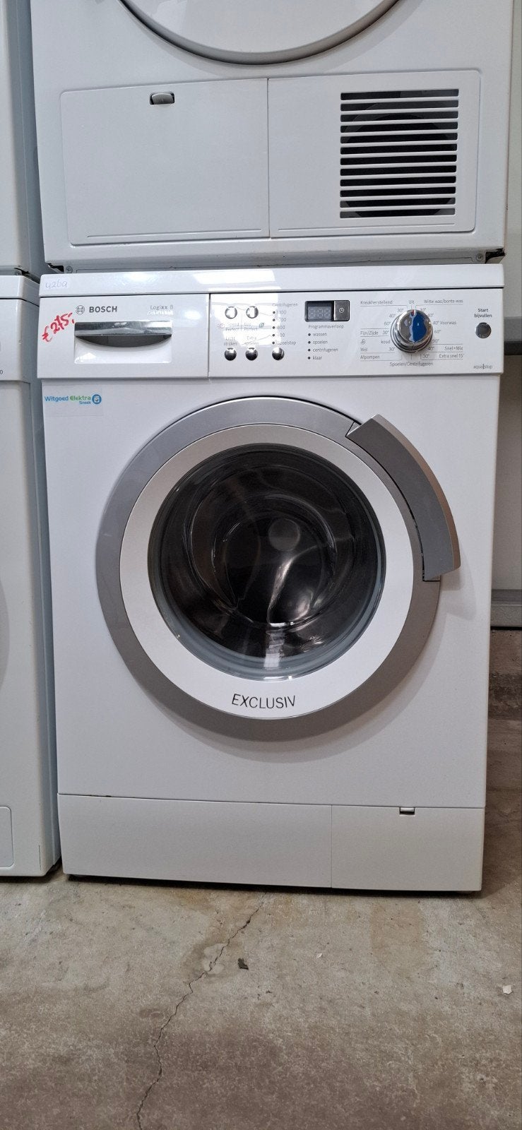Bosch logixx 8 wasmachine, 6 maand garantie, 4269, Ophalen, 1200 tot 1600 toeren, 8 tot 10 kg, Refurbished