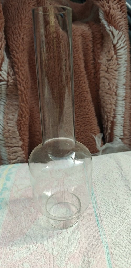 glas olielamp hoogte 26 cm diam 5 cm, Antiek en Kunst, Ophalen of Verzenden
