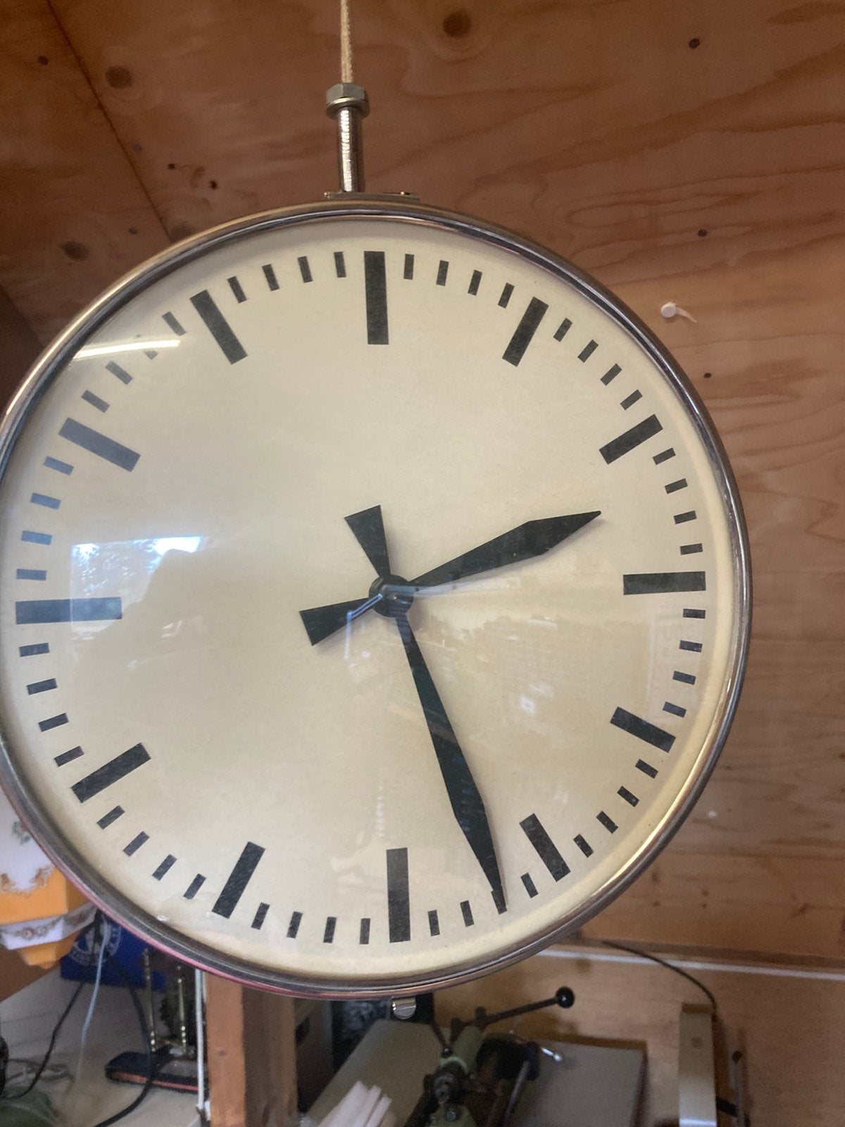 Dubbelzijdige hal klok, Antiek en Kunst, Ophalen of Verzenden