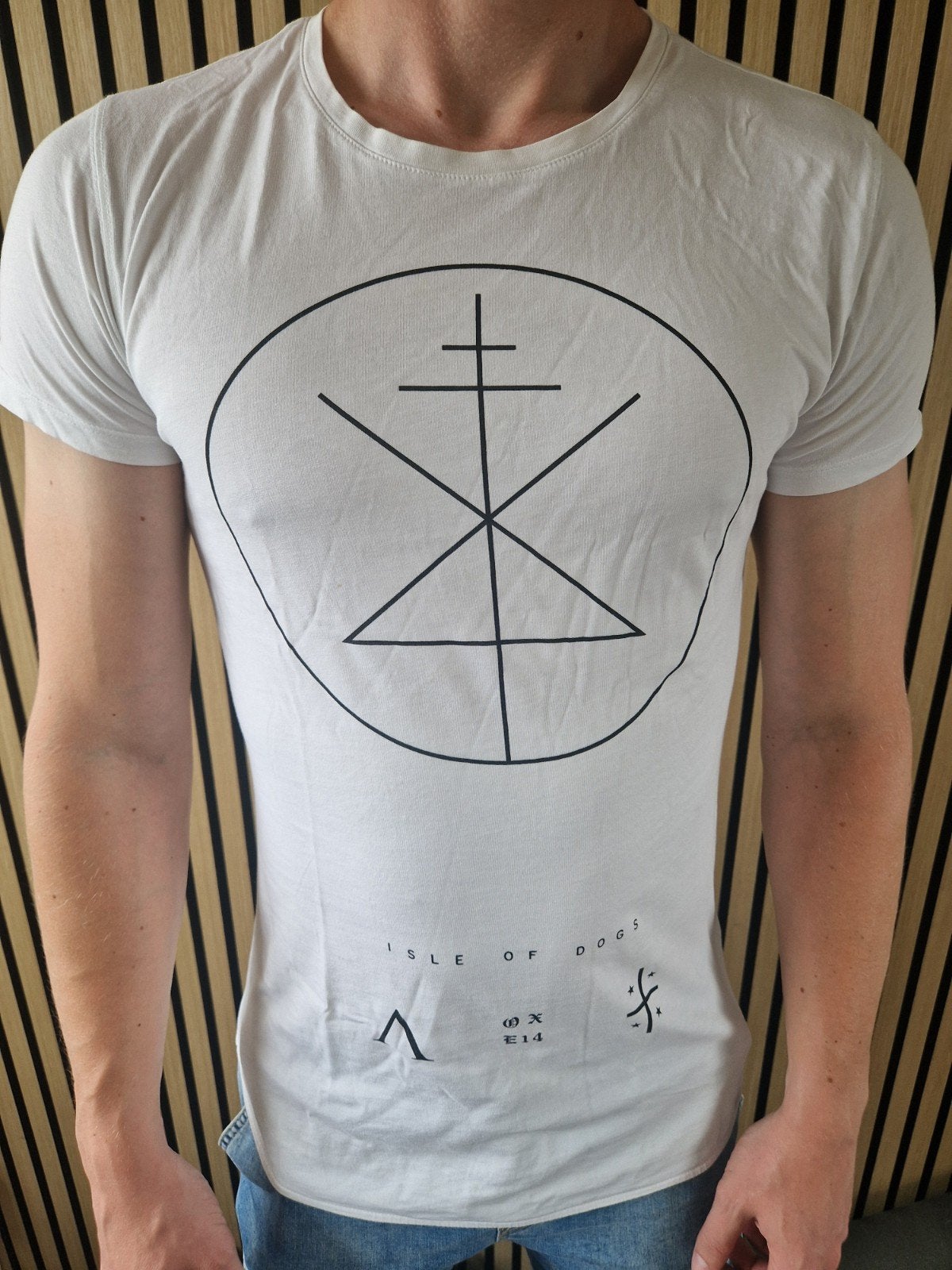 Isle of Dogs T-shirt - Wit met print, Kleding | Heren, Maat 48/50 (M), Wit, Isle of Dogs, Ophalen of Verzenden