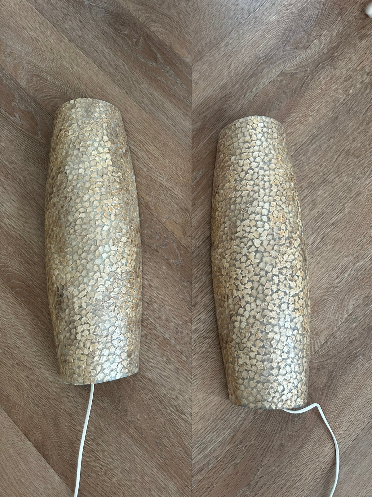 Wangi gold schelpen wandlampen set, Ophalen, Nieuw