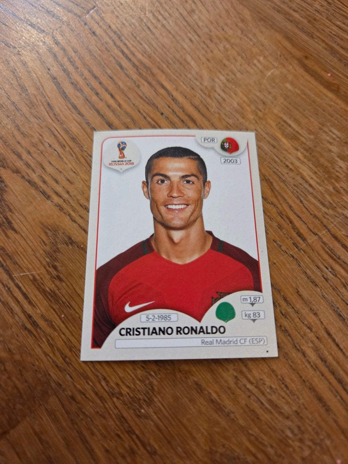 Panini Christiano Ronaldo, Ophalen of Verzenden, Zo goed als nieuw, Plaatje
