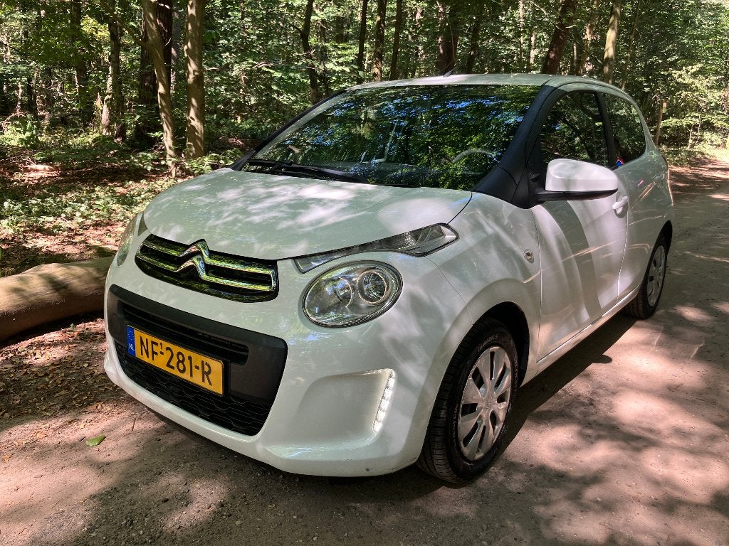 Citroën C1 1.0 5D 2017 Airco Cruisecontrol NL-auto, Voorwielaandrijving, Stof, Zwart, Start-stop-systeem