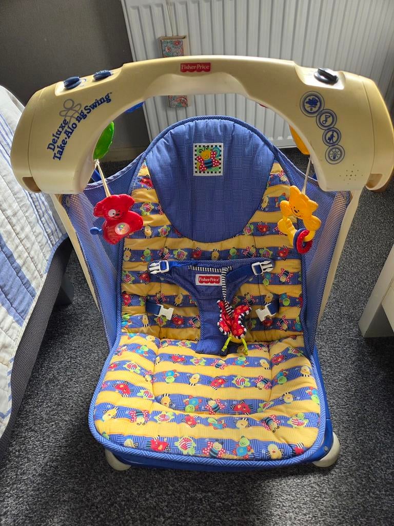 Fisher-Price Deluxe Take-Along Swing met geluid en licht, Ophalen, Gebruikt, Overige typen, Met licht