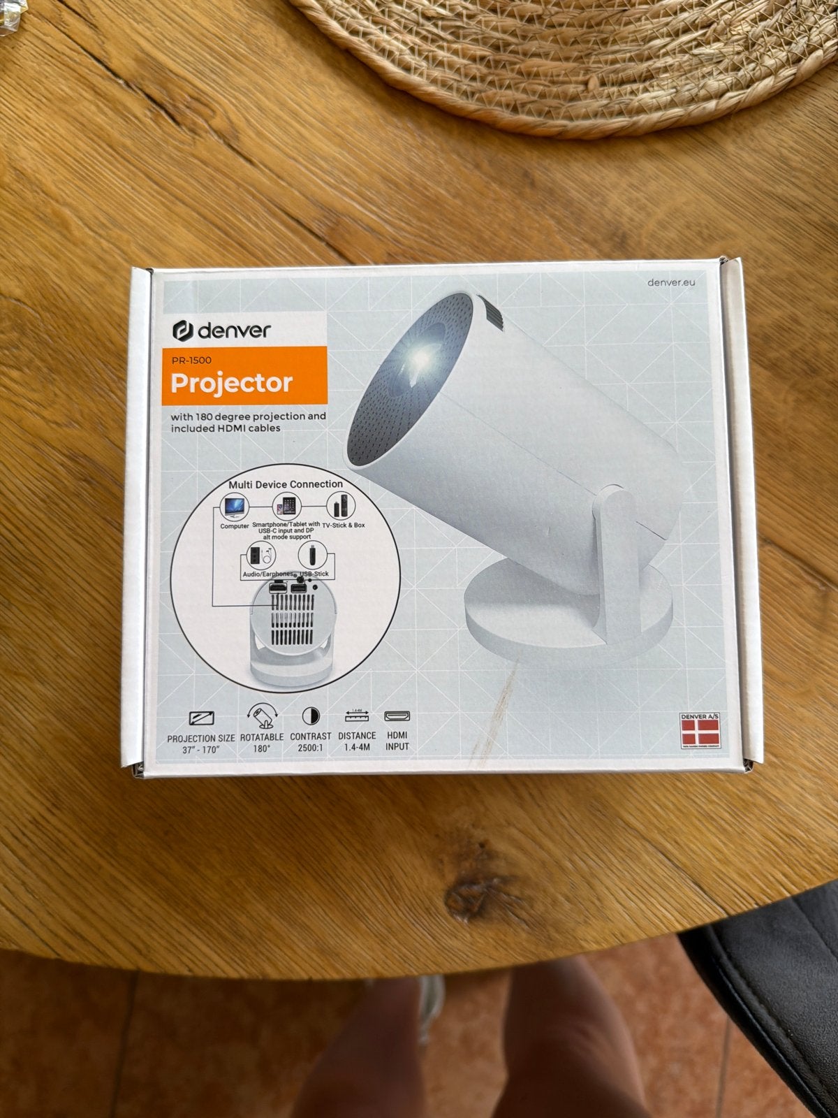 Denver PR-1500 Projector - Nieuw in verpakking!, LED, Nieuw, Ophalen of Verzenden, Full HD (1080)