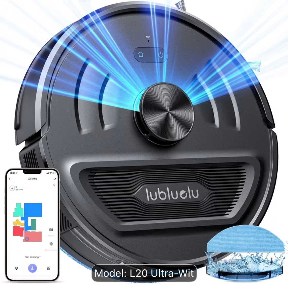 Lubluelu L20 Ultra Robotstofzuiger & Dweilrobot 8000Pa, Witgoed en Apparatuur, Stofzuigers, Overige merken, Lubluelu, Lubluelu