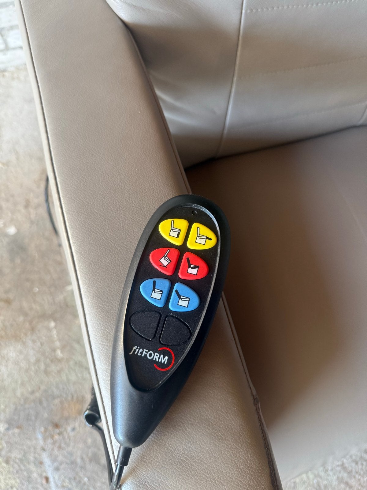 Fitform Elevo M3 lederen stoel, Ophalen, 50 tot 75 cm