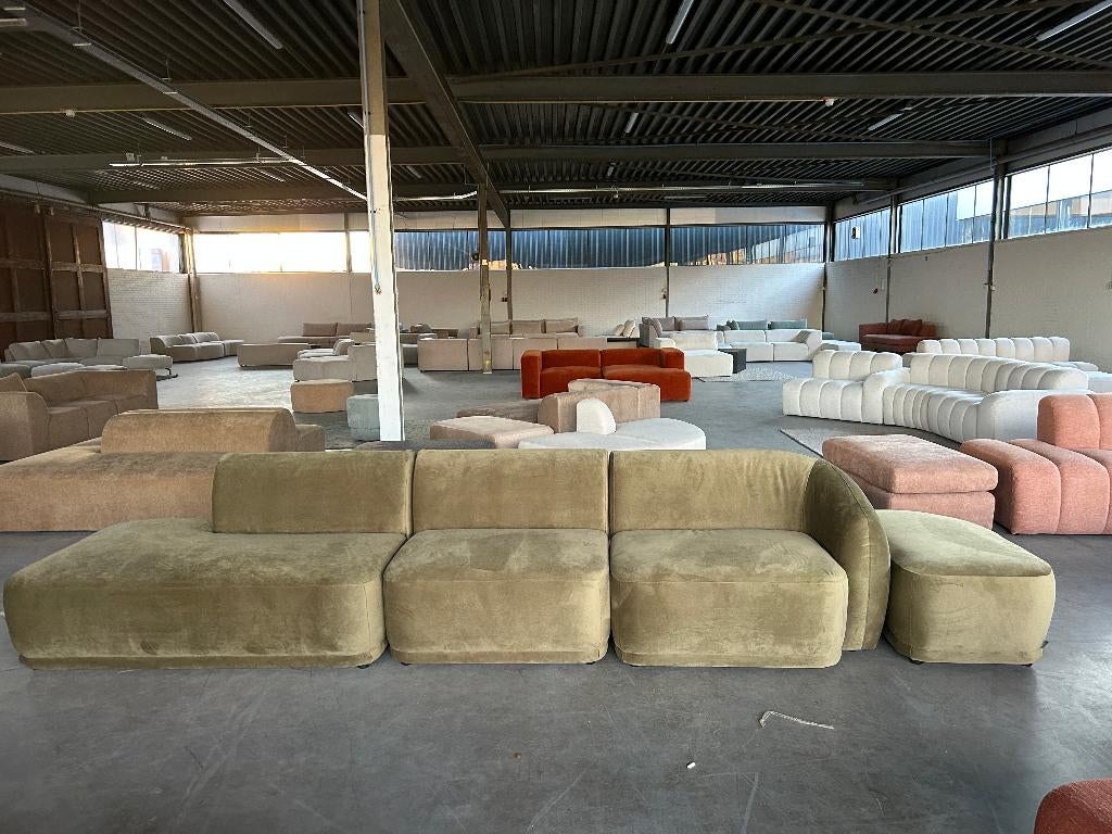 MEGA PAASSALE 4x6sofa modulaire banken 30-50-70% KORTING!!!, Ophalen, Hoekbank, 300 cm of meer, Zo goed als nieuw