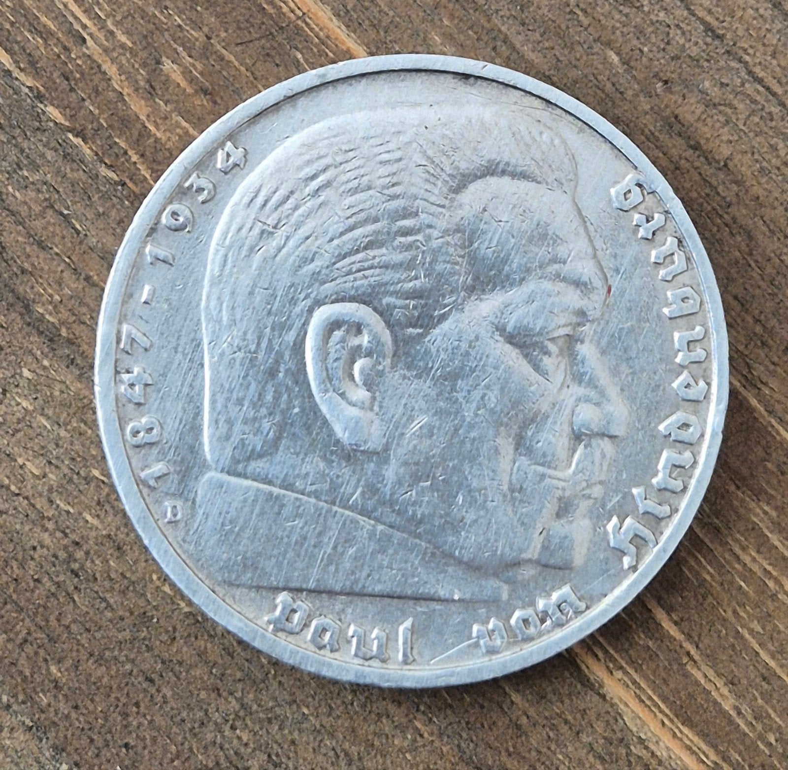 Zilveren 5 Duitse markt  uit jaar 1935/36, Postzegels en Munten, Munten | Europa | Niet-Euromunten, Ophalen of Verzenden