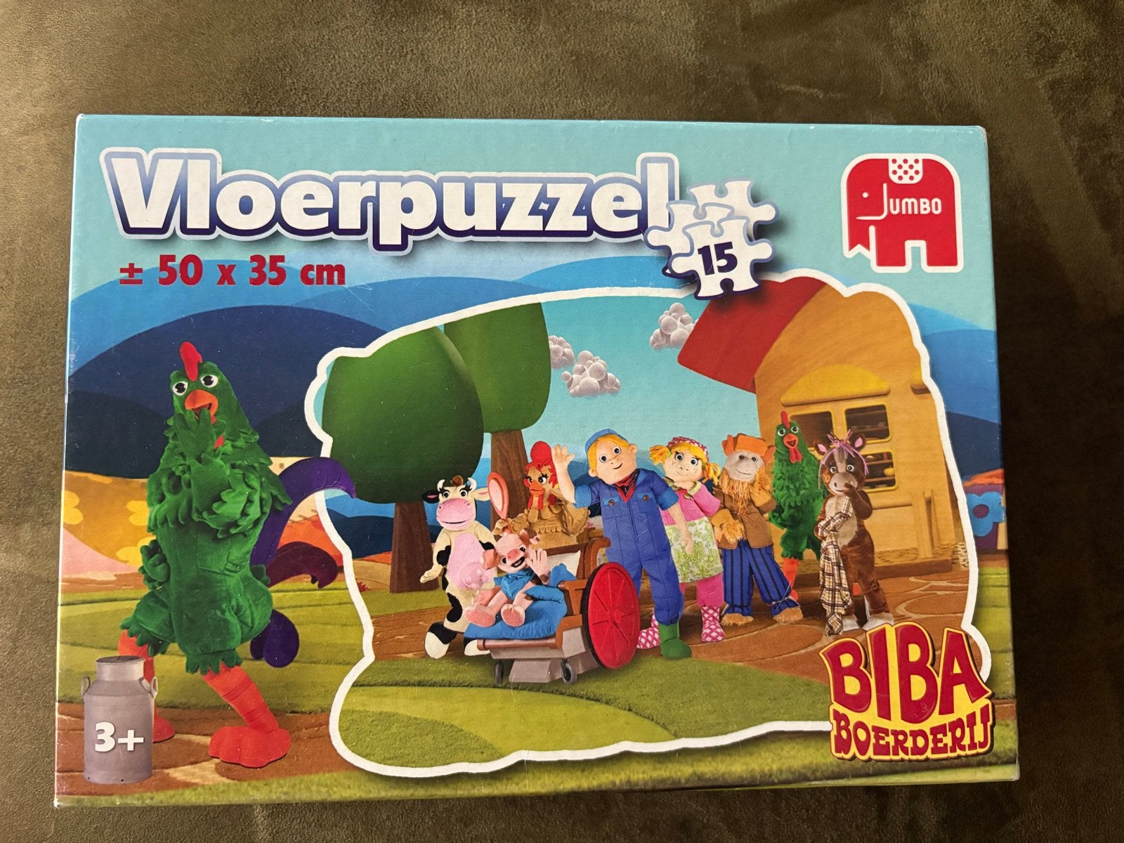Jumbo Vloerpuzzel Biba Boerderij 15 stukjes, Kinderen en Baby's, Speelgoed | Kinderpuzzels, Ophalen of Verzenden, 10 tot 50 stukjes