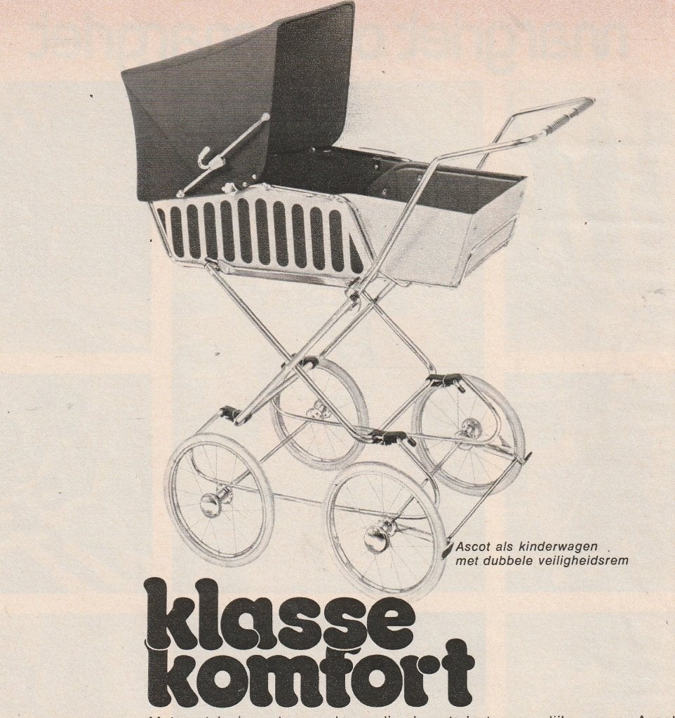 Retro reclame 1973 Mutsaerts kinderwagen Ascot komfort, Verzenden, Overige typen