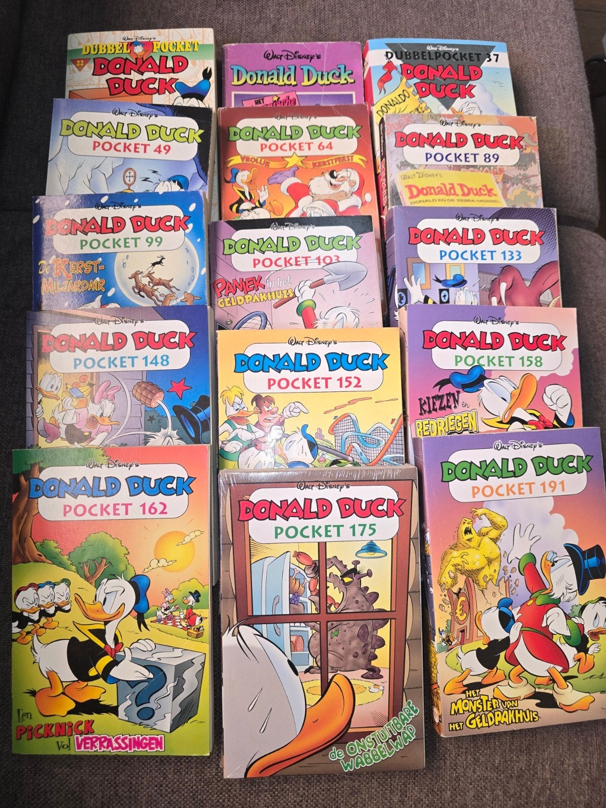 15 Donald Duck pocket stripboeken, sommige dubbelpocket, Boeken, Meerdere stripboeken, Ophalen of Verzenden, Gelezen, Walt Disney