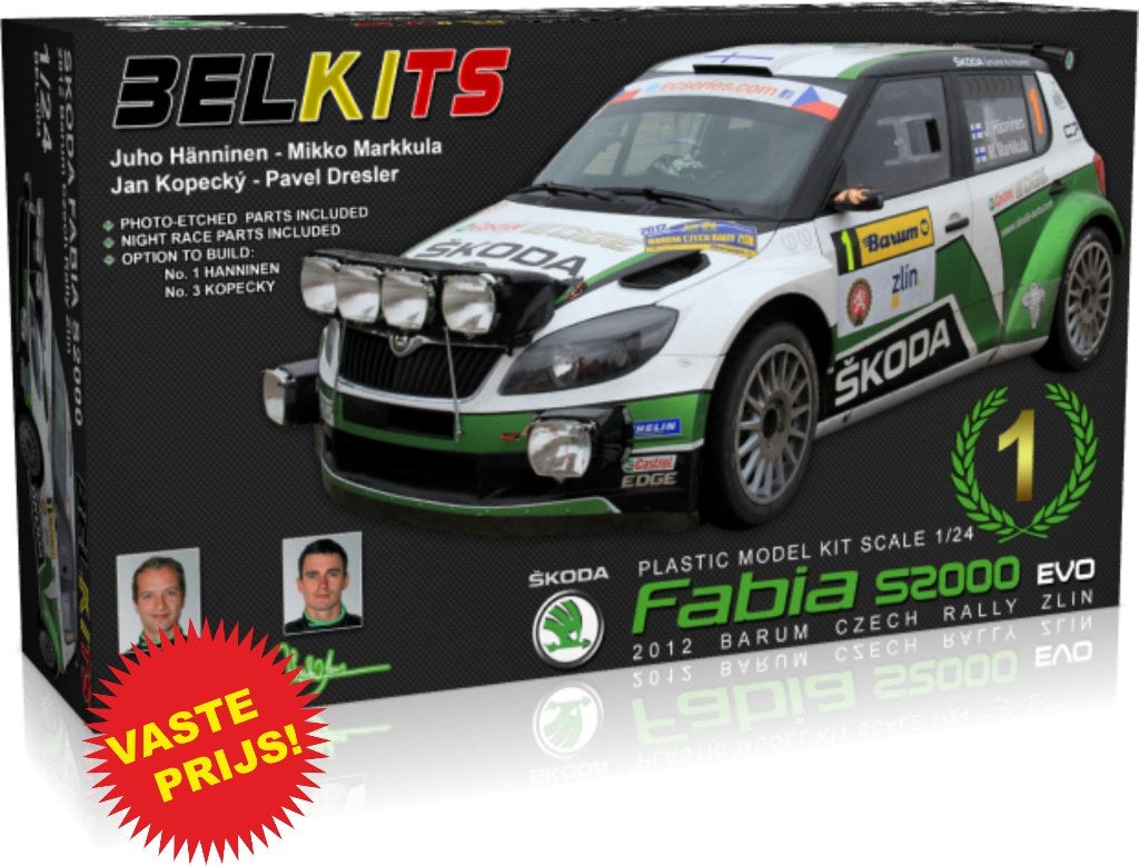 Skoda Fabia S2000 Winner Barum 2012 (Belkits 004) 1/24, Overige merken, Auto, Groter dan 1:32, Nieuw