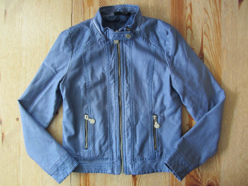 Blauw bikerjack maat 140-146, Ophalen of Verzenden, Zo goed als nieuw, Meisje, Jas
