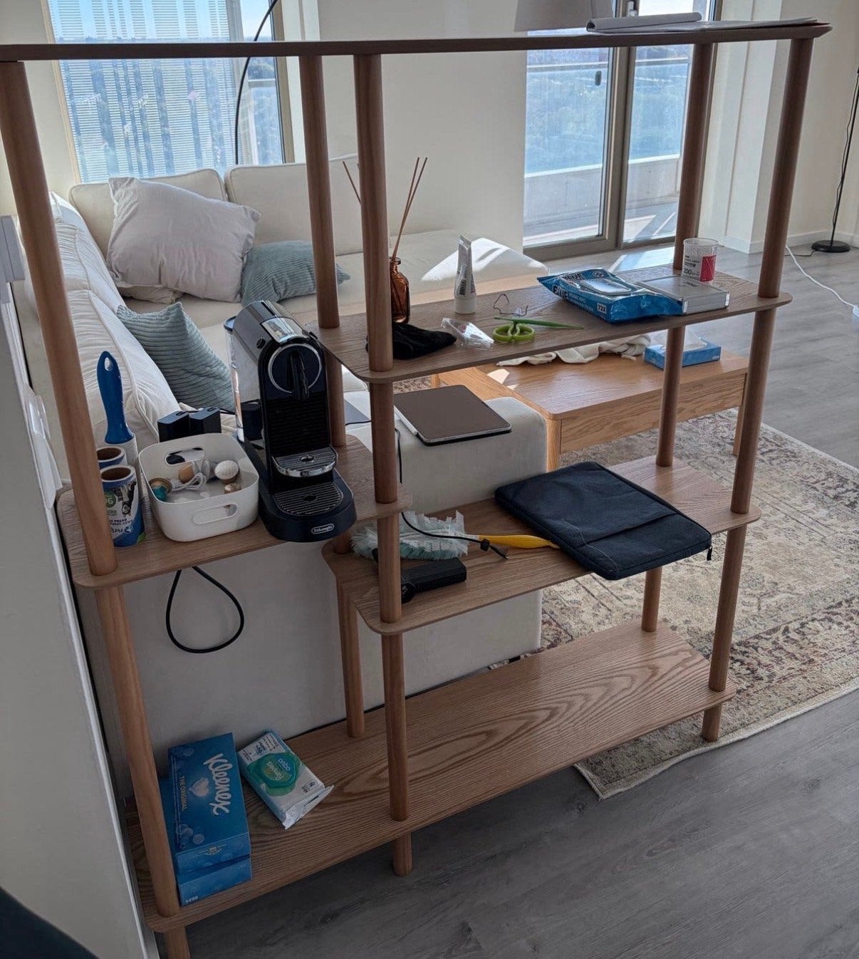 Vakkenkast Scandi Hoog - wooden open shelf, Ophalen, Met plank(en), 100 tot 150 cm, Zo goed als nieuw