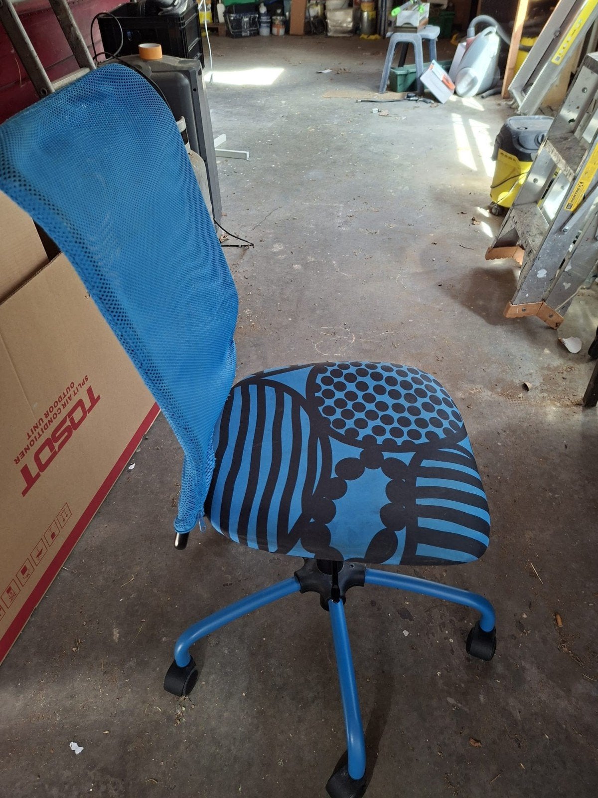 bureaustoel blauw, Ophalen, Gebruikt, Blauw, Bureaustoel