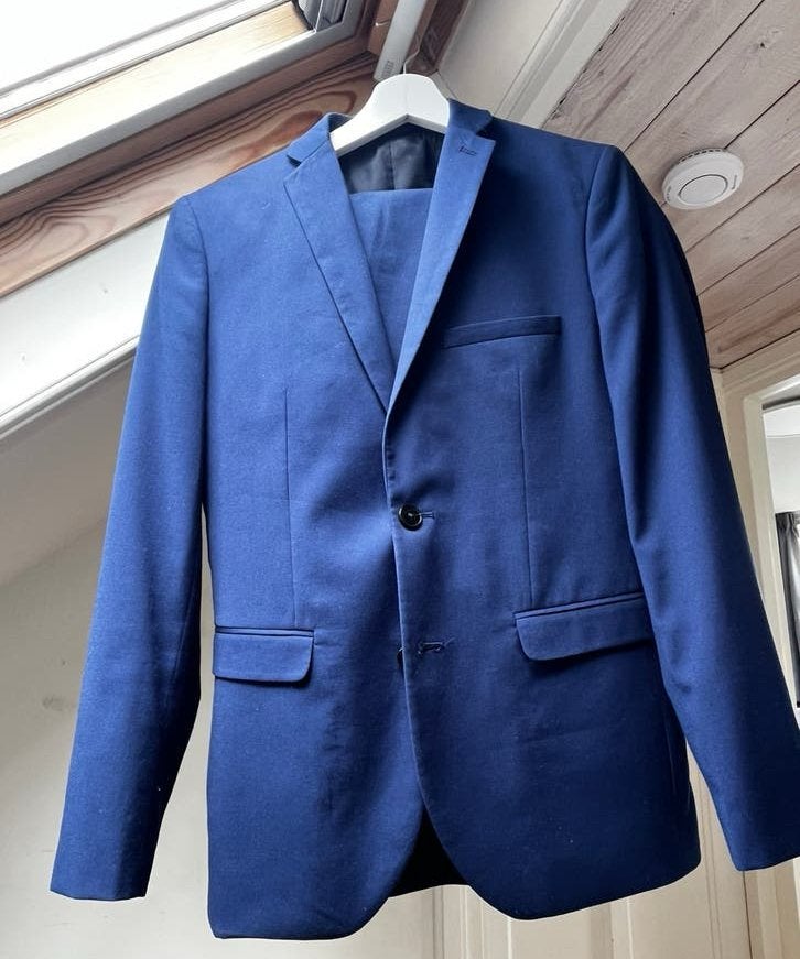 Geweldig tweedelig pak WE maat 44, Kleding | Heren, Kostuums en Colberts, Ophalen of Verzenden, Zo goed als nieuw, Maat 46 (S) of kleiner