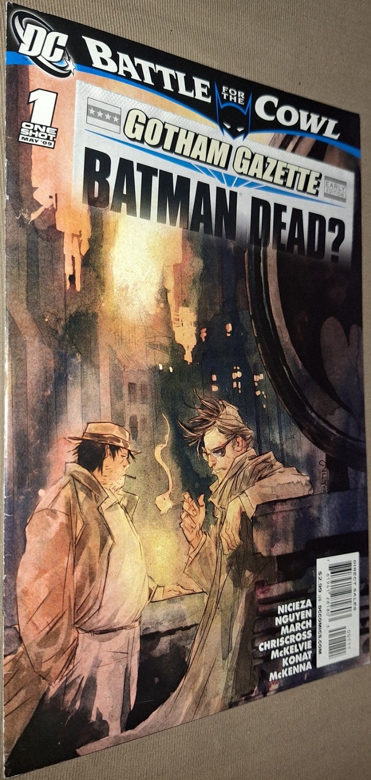 Batman 1 Shot : Gotham Gazette Batman Dead ? Battle For T, Verzenden, Zo goed als nieuw, Amerika
