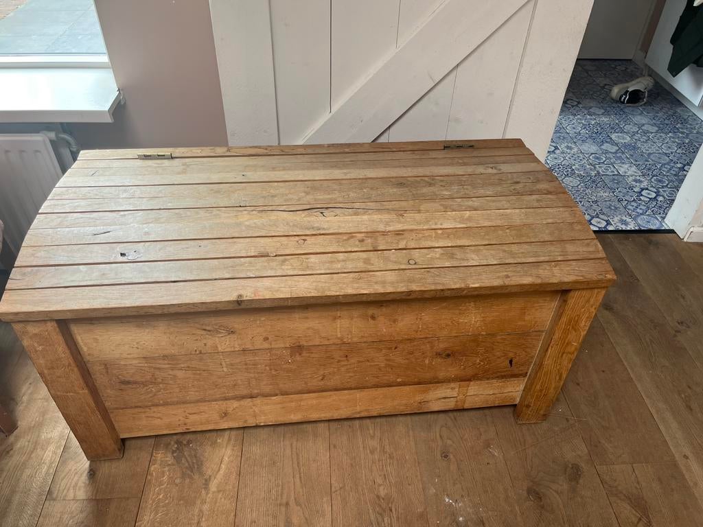 Speelgoedkist, Huis en Inrichting, Woonaccessoires | Kisten, Ophalen, 100 tot 150 cm, 50 tot 75 cm, Eikenhout