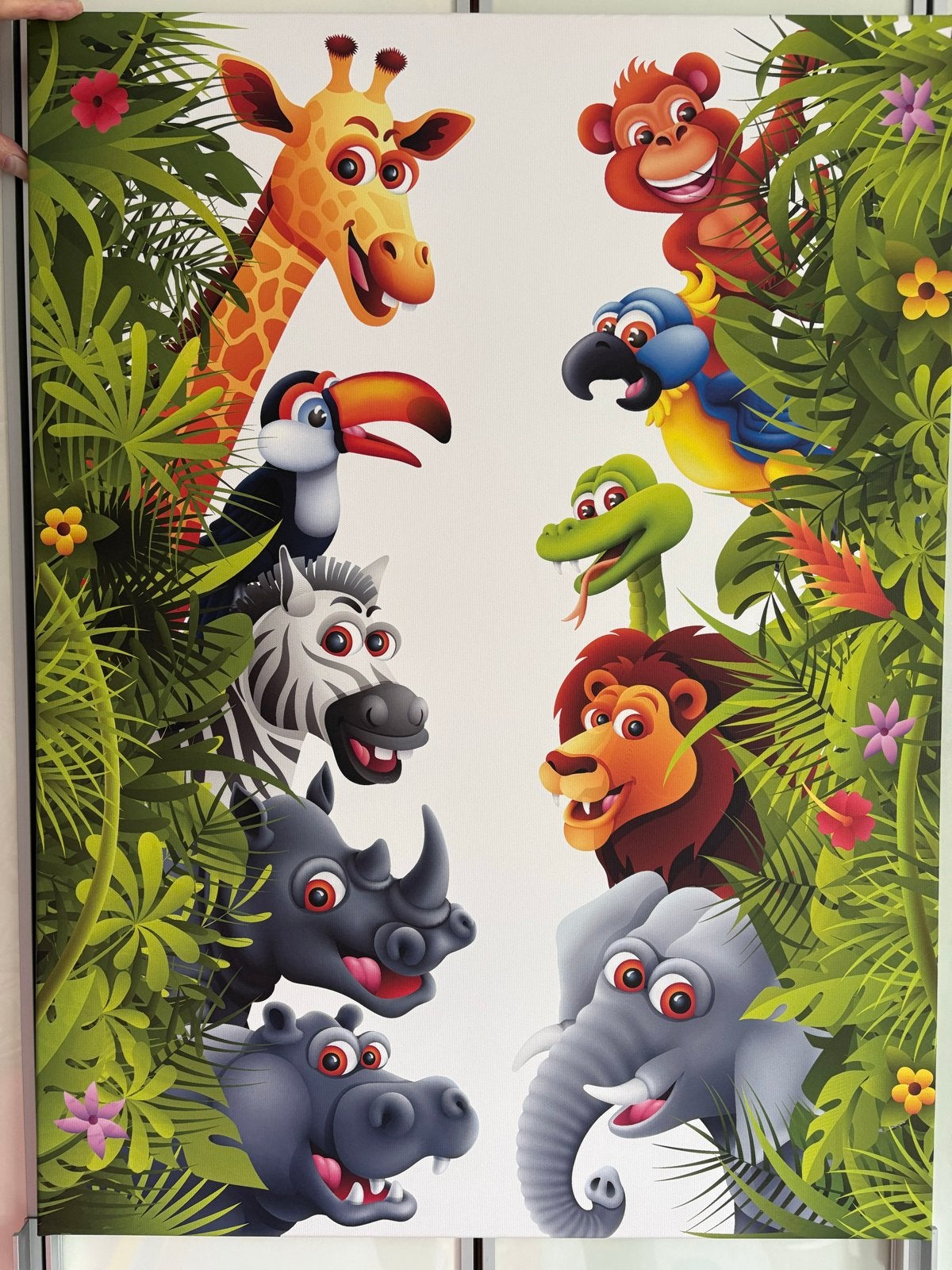 Jungle Dieren Canvas Schilderij 80x60 cm, Ophalen, Nieuw