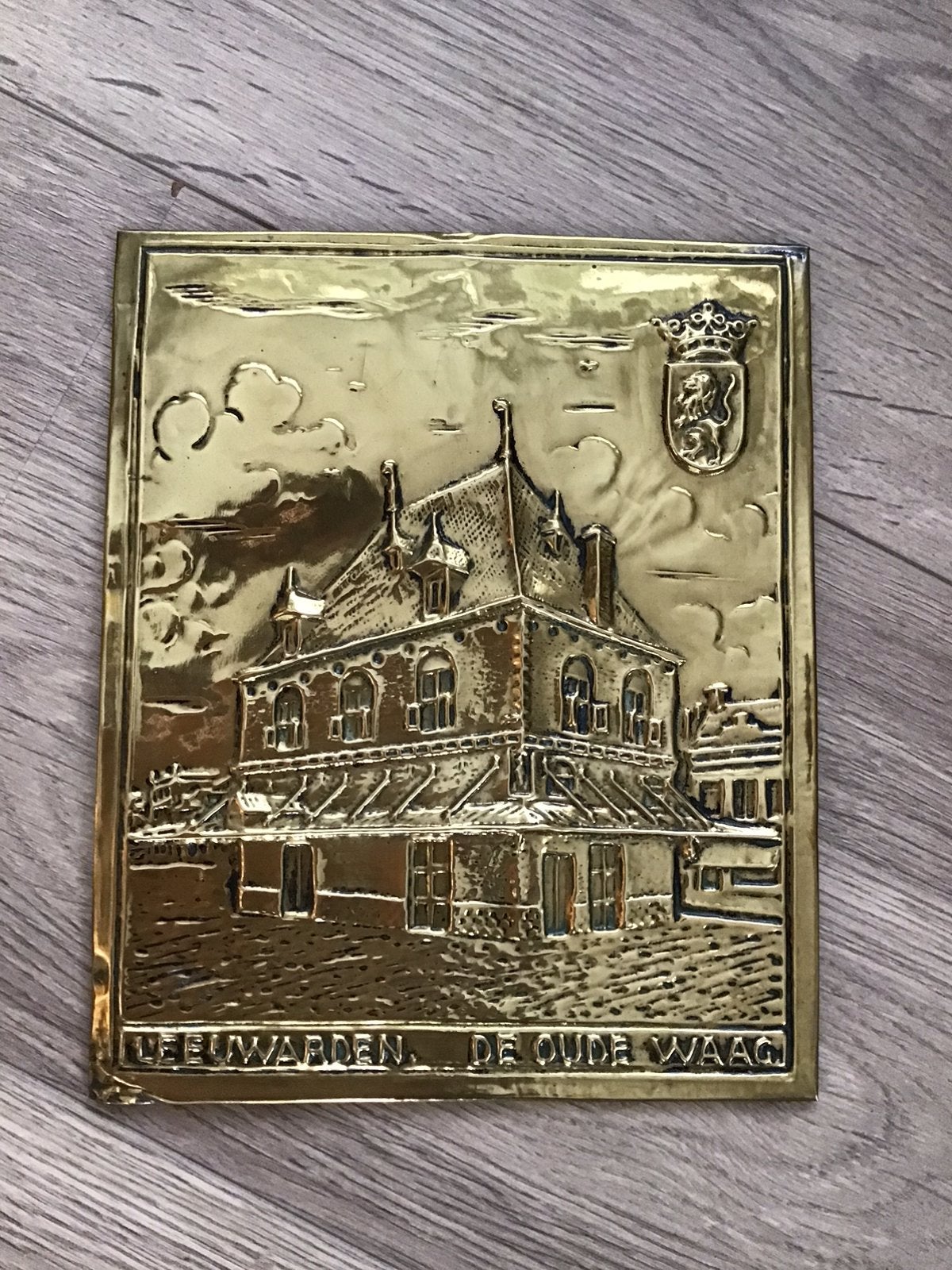 VINTAGE:Plaquette v.d.Oude Waag in Leeuwarden.Verzamelaar?, Ophalen of Verzenden